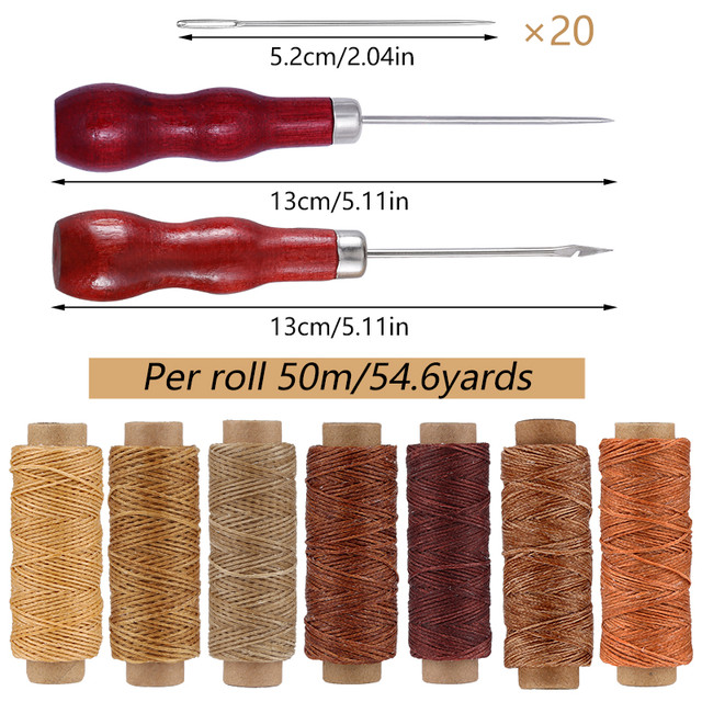 Leather Sewing Craft Set Leather Awl Tool Sewing Needle With Nylon